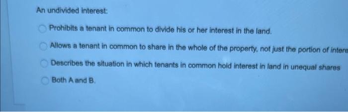 Solved The rights of tenancy by the entirety may be severed | Chegg.com
