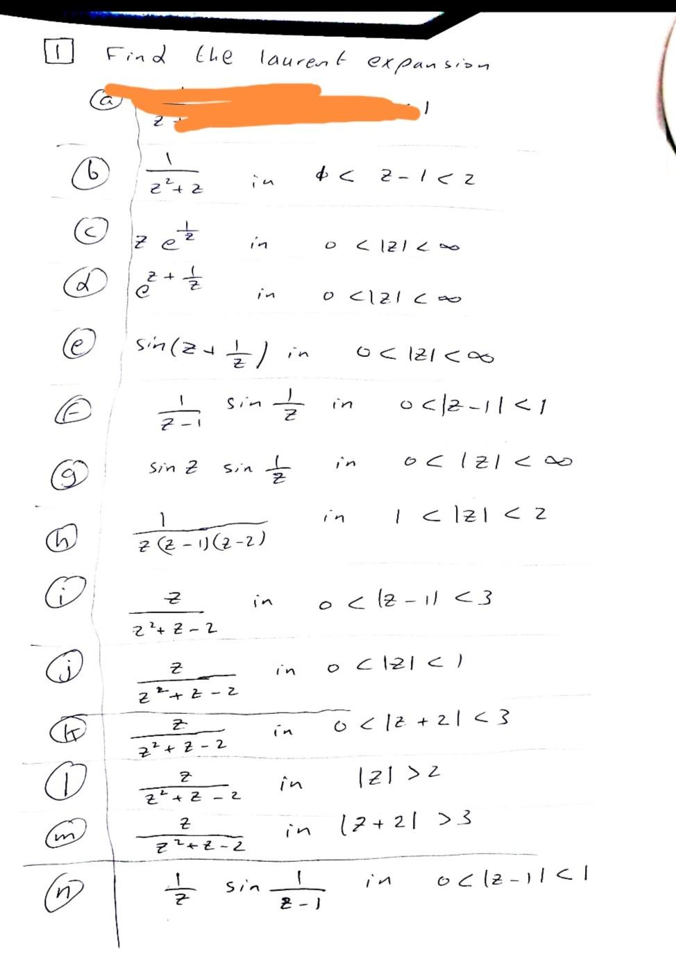 Solved complex analysis solve all of them from b to n and | Chegg.com