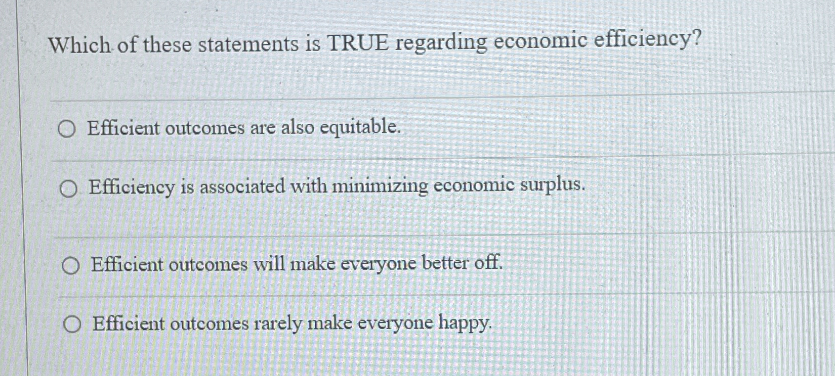 Solved Which of these statements is TRUE regarding economic | Chegg.com