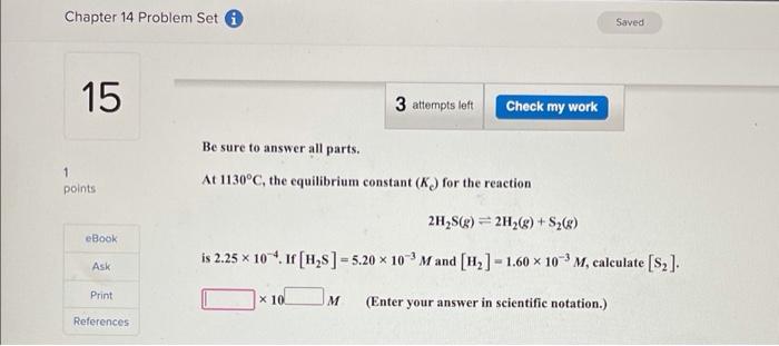 Solved Chapter 14 Problem Set Saved 15 3 attempts left Check | Chegg.com