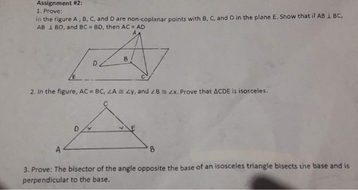 Solved Assignment #2: 1. Prove: in the figure A, B, C, and D | Chegg.com