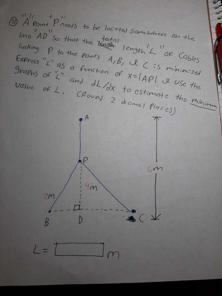 Solved 10 Where Should The Point P Be Chosen In Units Fr Chegg Com