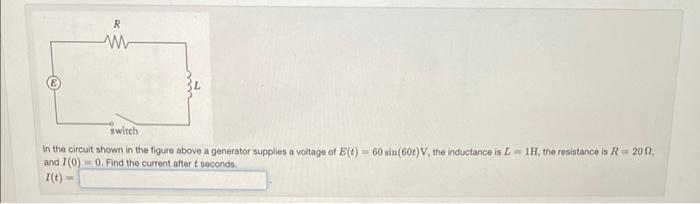 Solved In the circuit shown in the figure above a generator | Chegg.com
