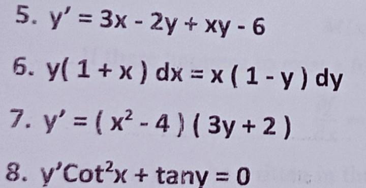 Solved 5 Y 3x 2y Xy 6 6 Y 1 X Dx X 1 Y Chegg Com