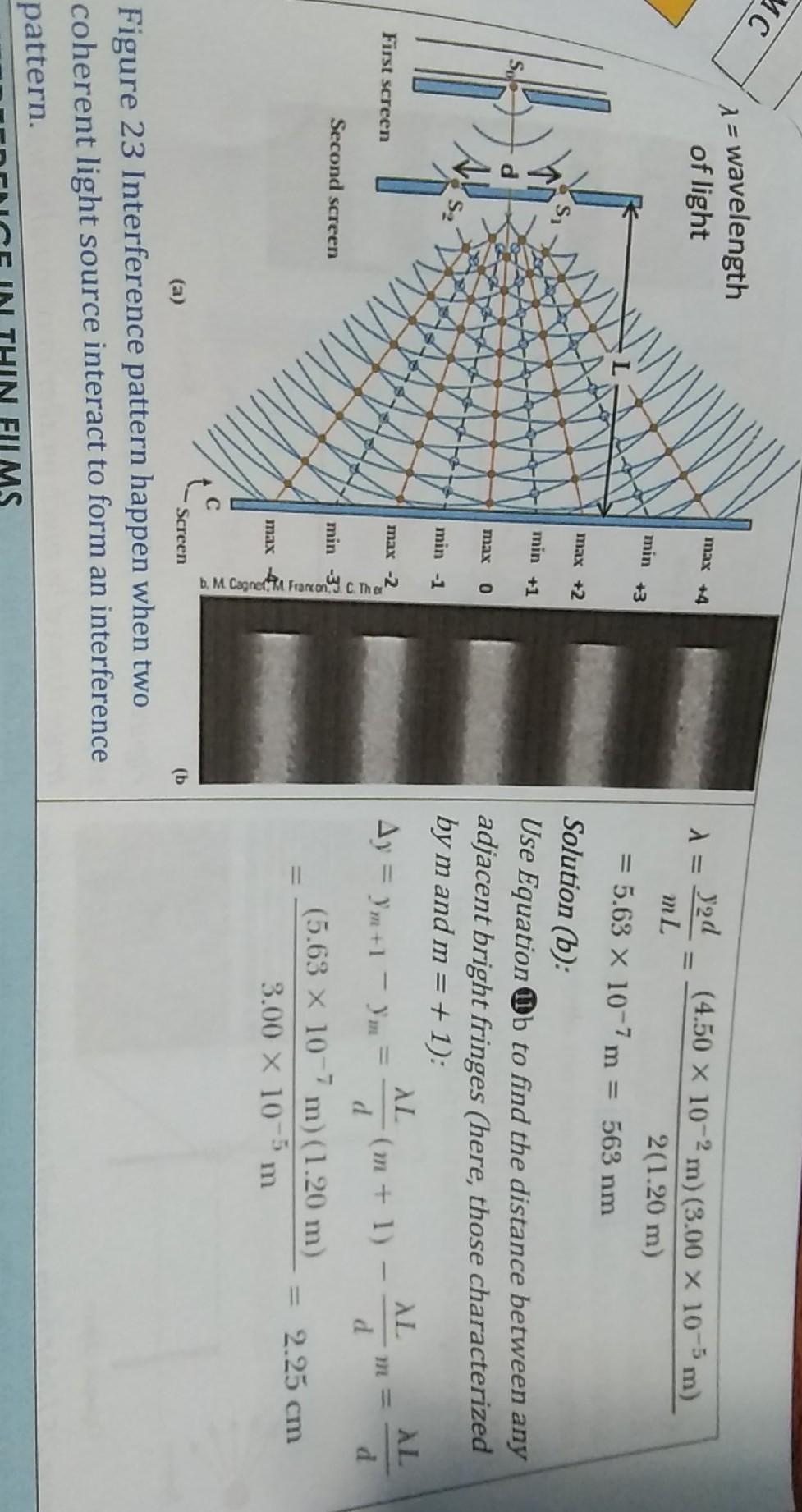 in young's experiment the wavelength of red light is 7.5