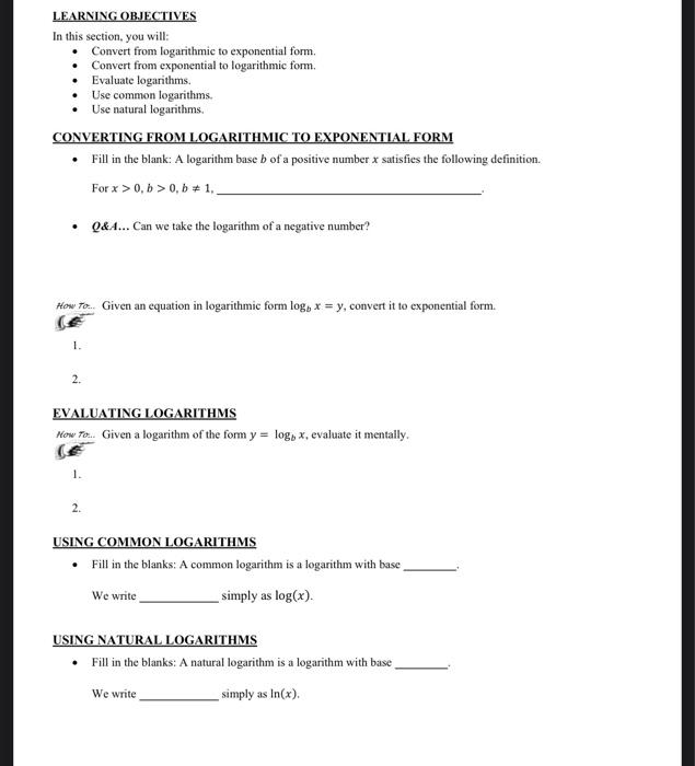 Solved LEARNING OBJECTIVES In this section, you will: - | Chegg.com