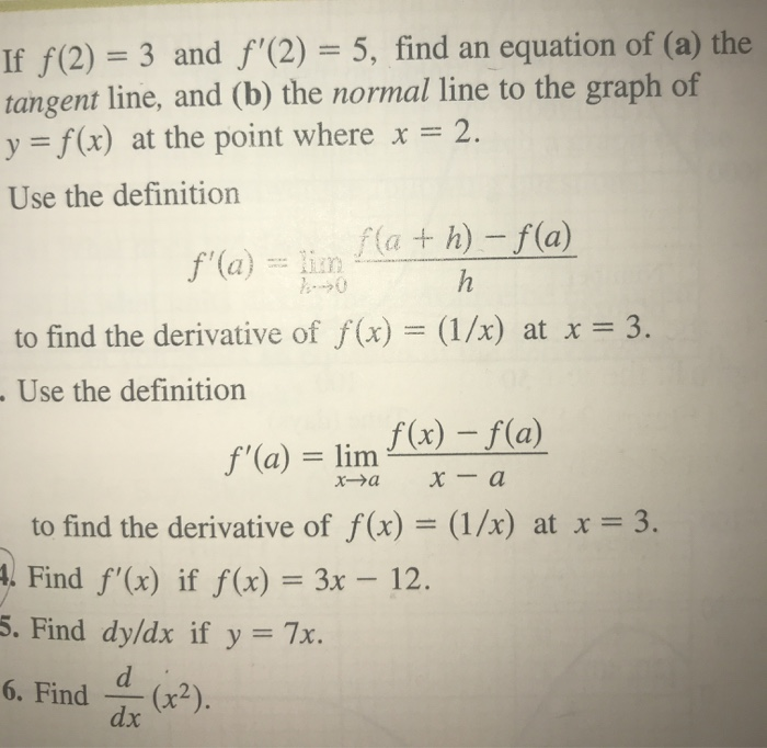 Solved If F 2 3 And F 2 5 Find An Equation Of A Chegg Com