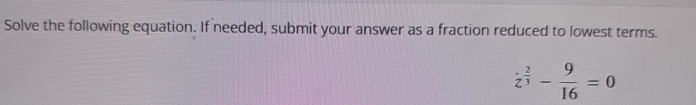Solved Solve the following equation. If needed, submit your | Chegg.com