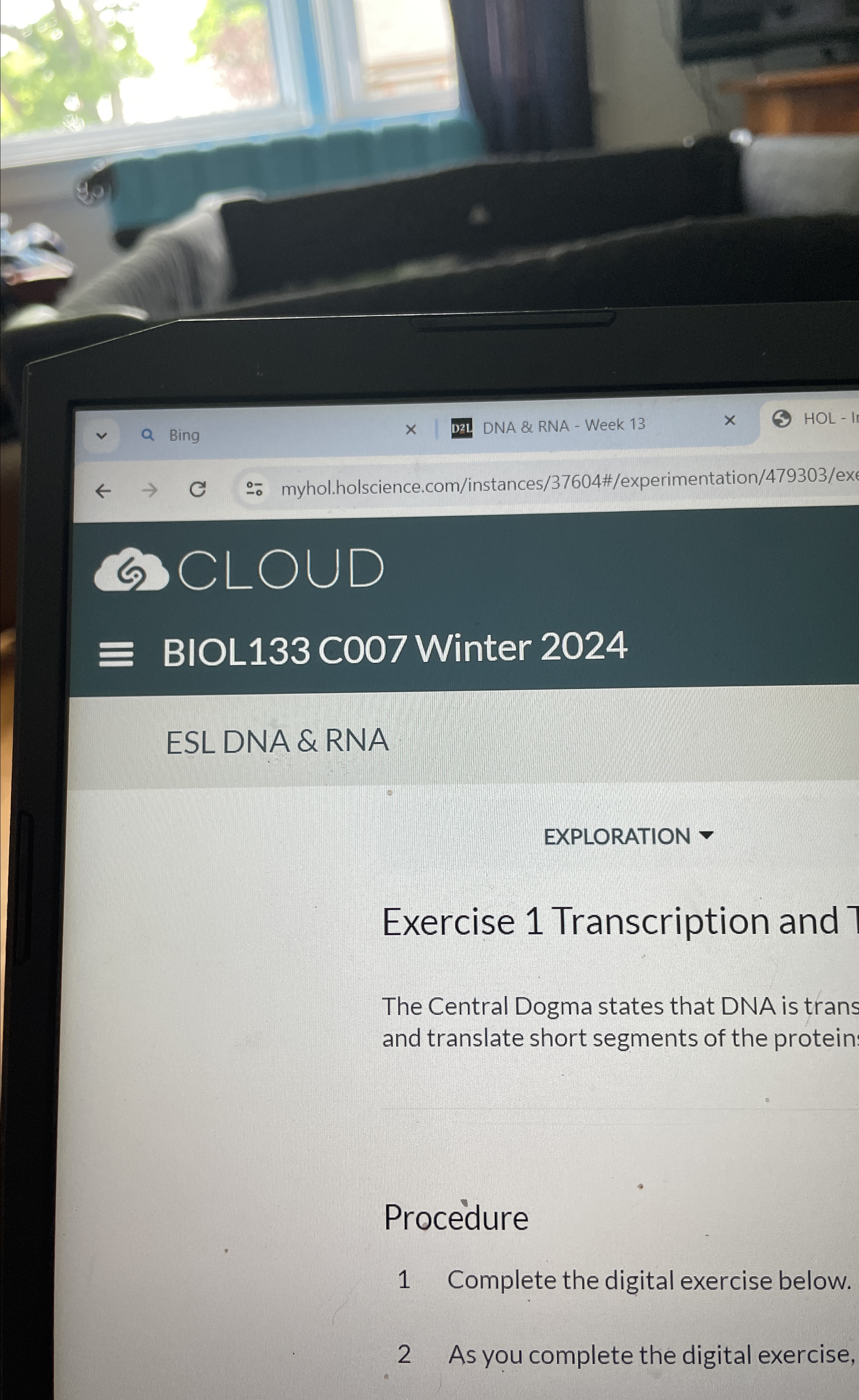Solved BingDNA & RNA - ﻿Week | Chegg.com
