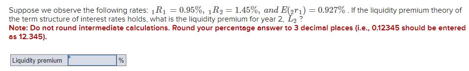 Solved Suppose we observe the following rates: | Chegg.com