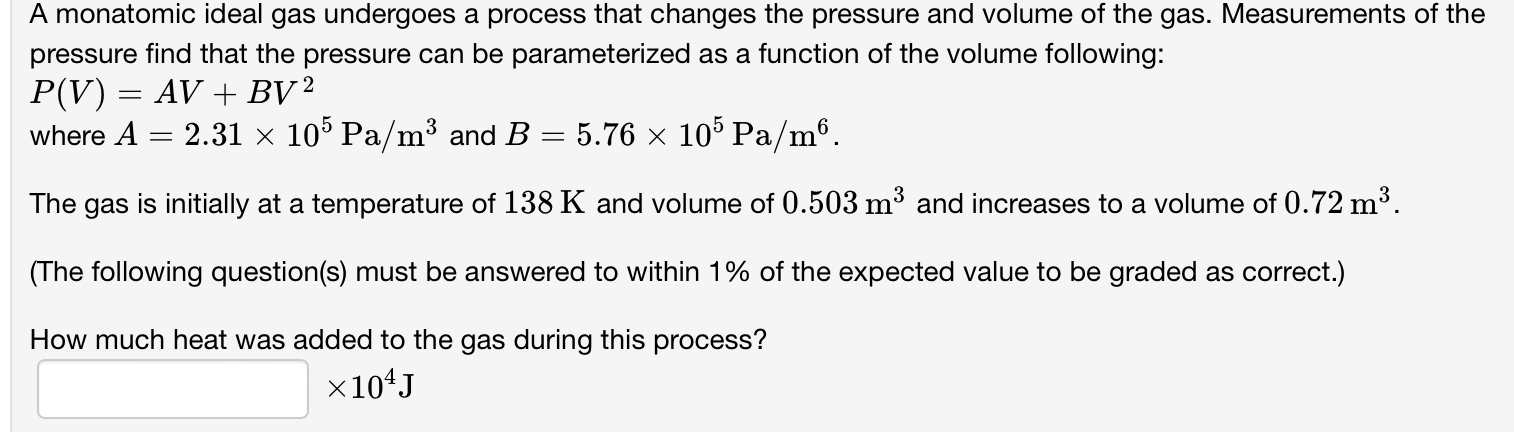 Solved A Monatomic Ideal Gas Undergoes A Process That | Chegg.com