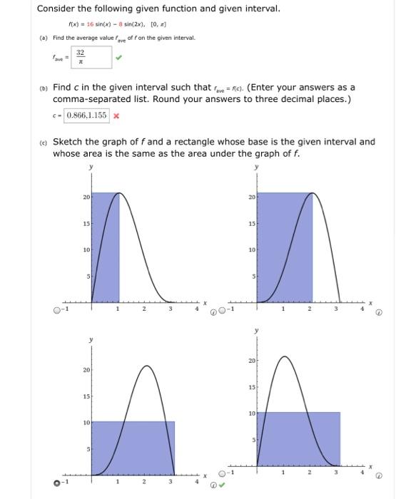 Solved Consider the following given function and given | Chegg.com