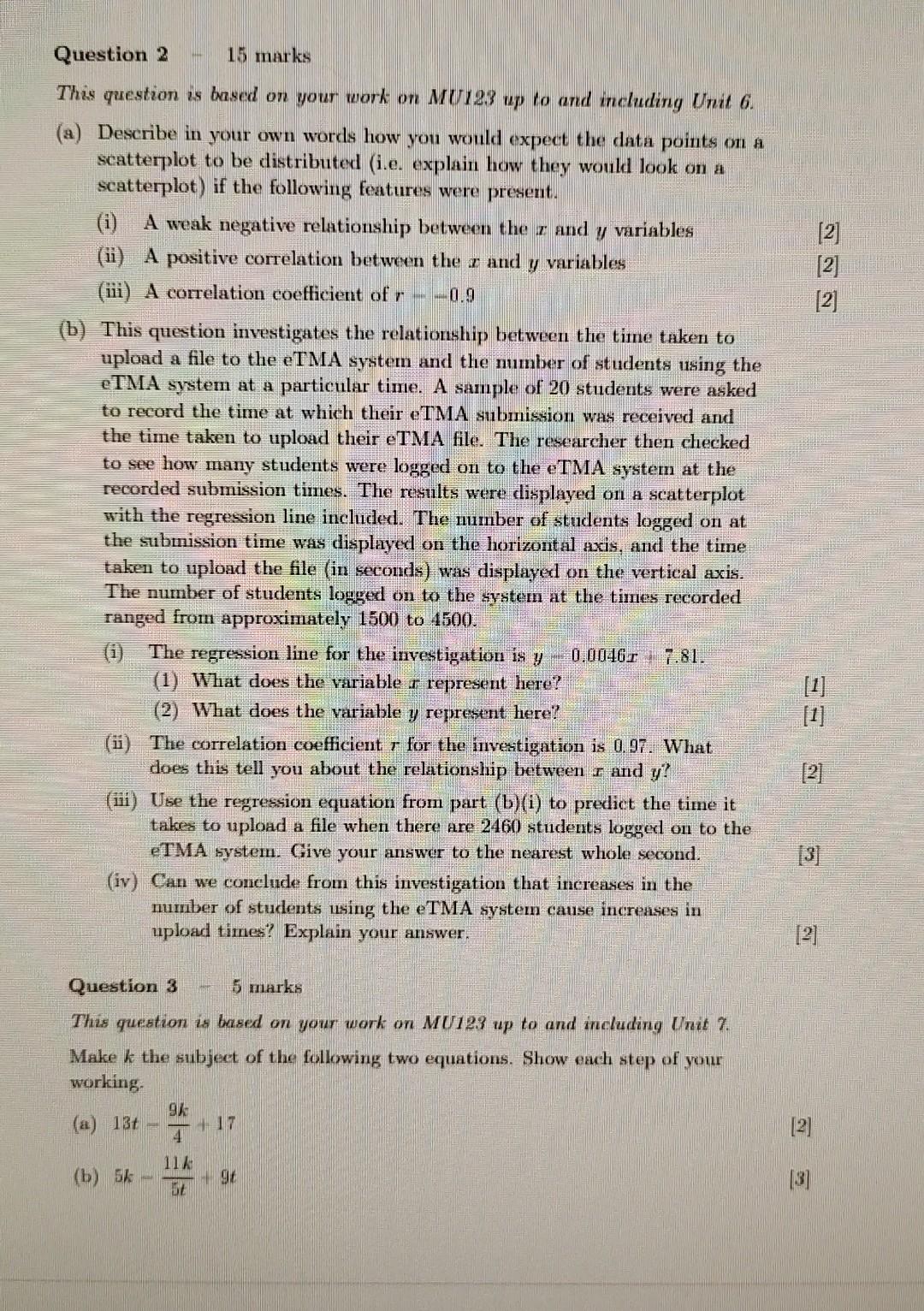 Solved Question 2 15 marks This question is based on your | Chegg.com