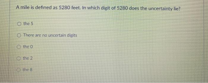 What Is 5280 Feet