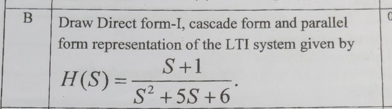 Solved draw direct form 1, cascade form and parallel form | Chegg.com
