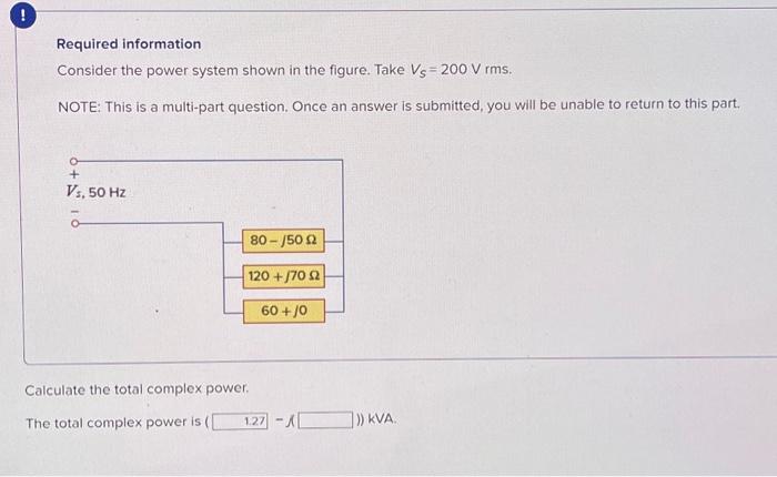 Solved Required information Consider the power system shown | Chegg.com