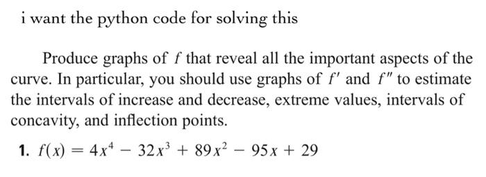 Solved i want the python code for solving this Produce | Chegg.com