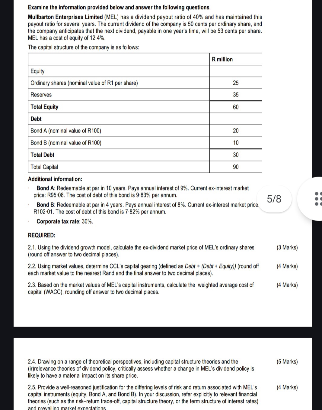 Solved Examine the information provided below and answer the | Chegg.com