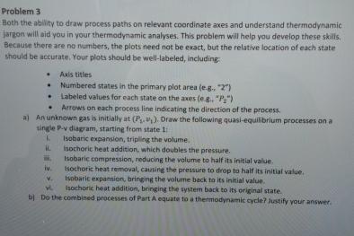 Solved Problem 3Both the ablity to draw process paths on | Chegg.com