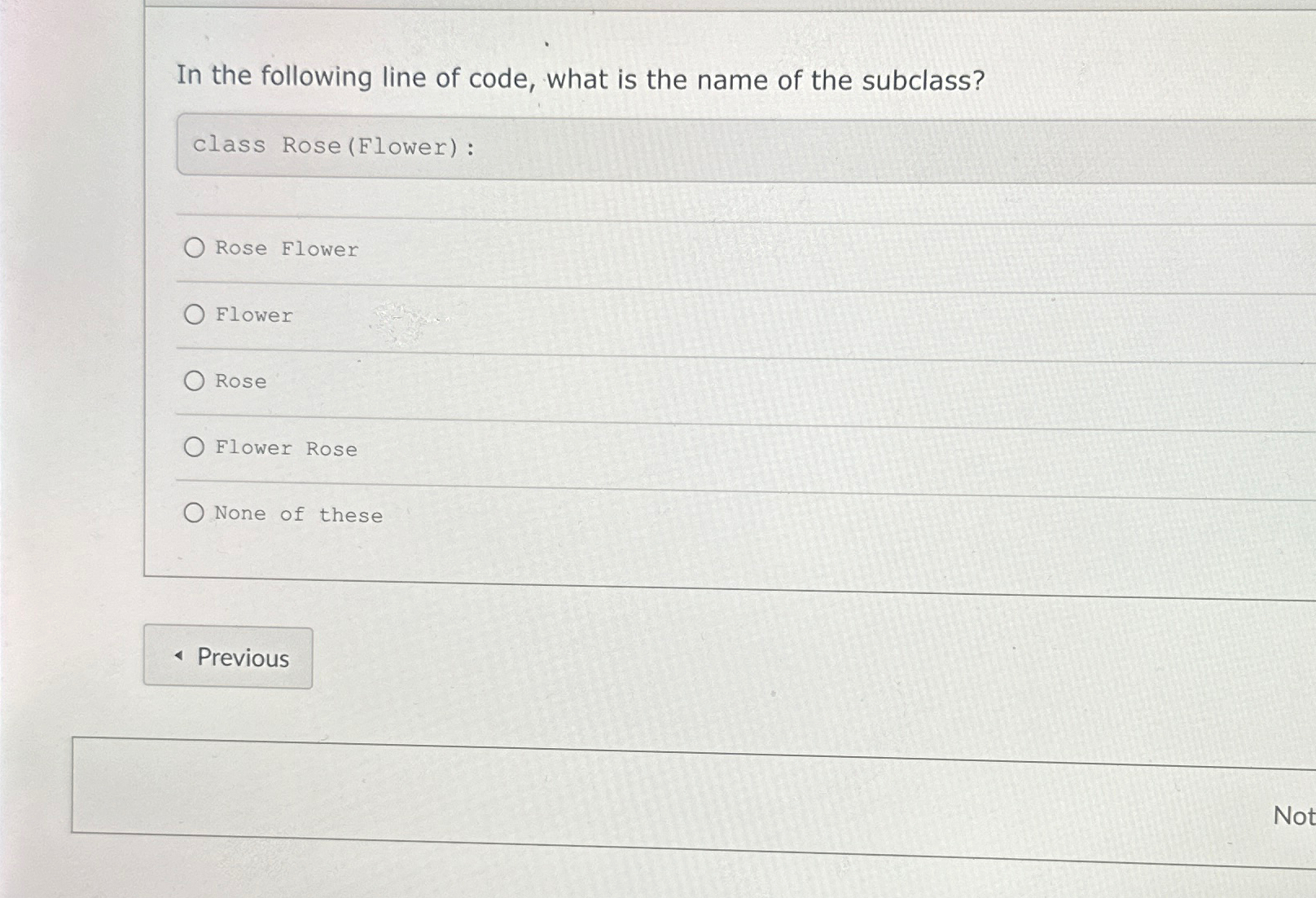 Solved In the following line of code, what is the name of | Chegg.com