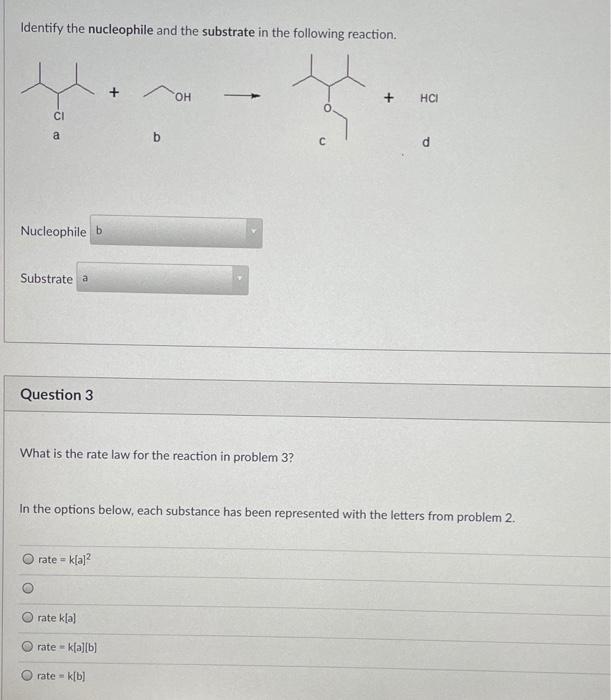 Solved Identify The Nucleophile And The Substrate In The | Chegg.com