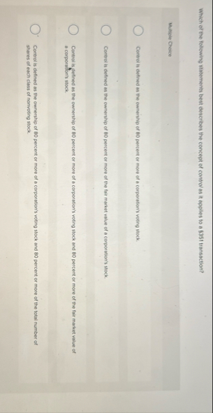 Solved Which of the following statements best describes the | Chegg.com