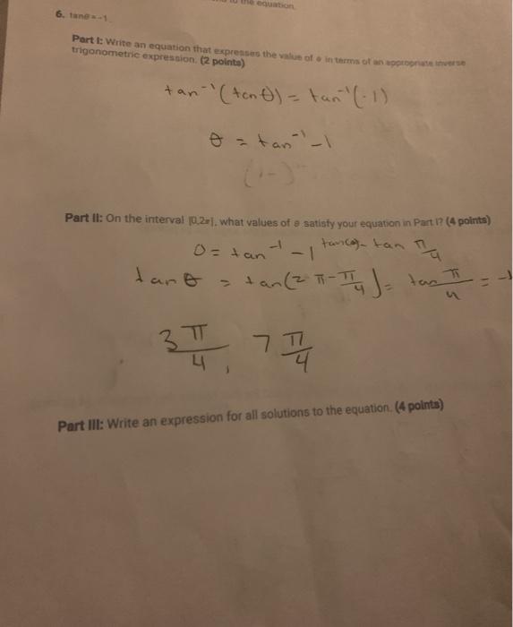 Solved 6. une1 Part 1: Write an equation that expresses the | Chegg.com