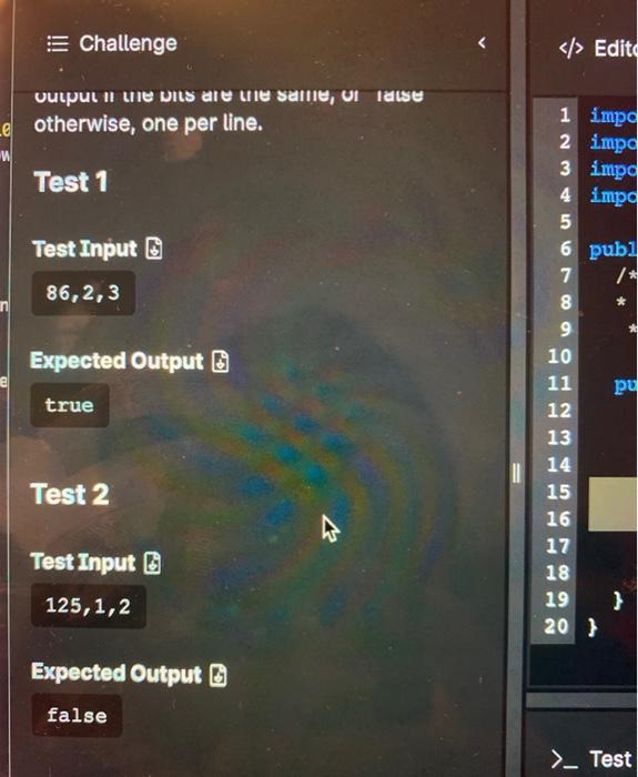 Solved E Challenge Editor Pow 51e Bit Positions Programming | Chegg.com