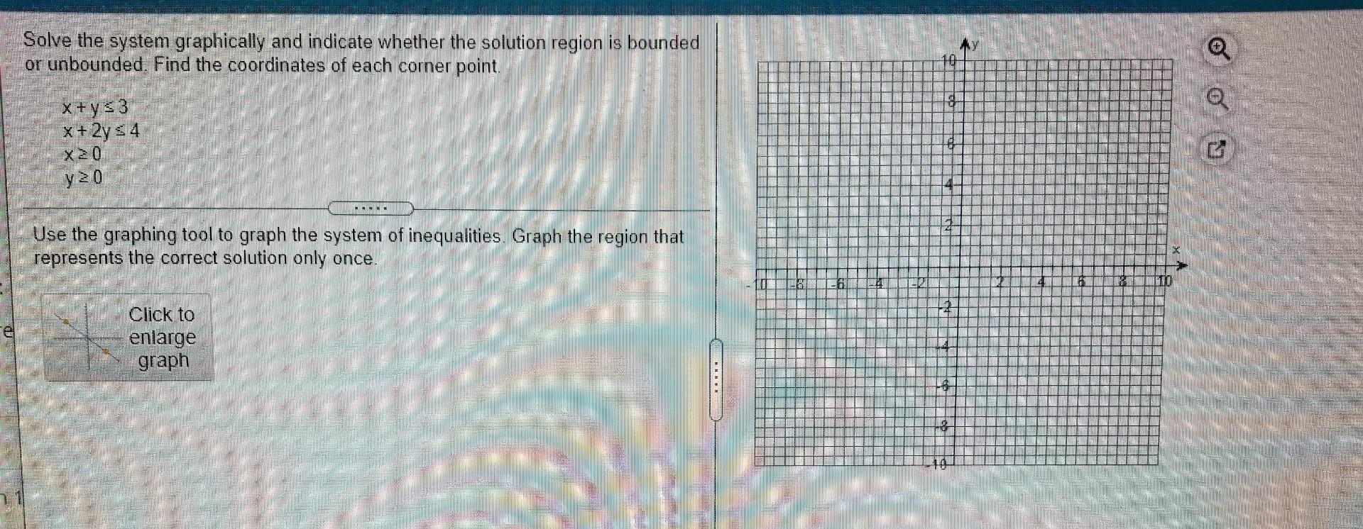 Solved Solve the system graphically and indicate whether the | Chegg.com