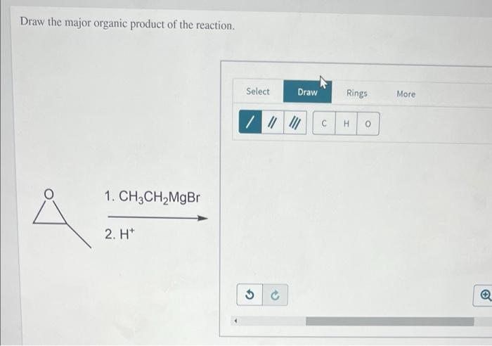 Solved Draw the major organic product of the reaction. | Chegg.com