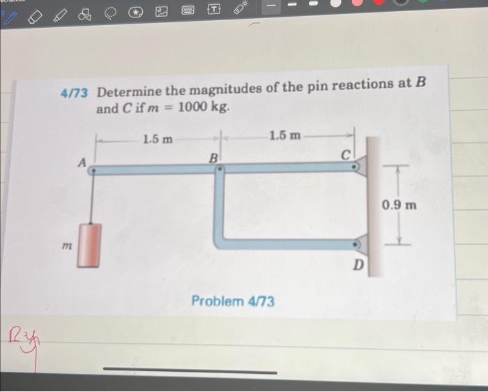 Determine The Magnitudes Of The Pin Reactions At A, B, And C | Quizlet