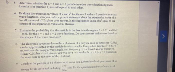 Solved S. Determine whether the n = 3 and n-5 | Chegg.com