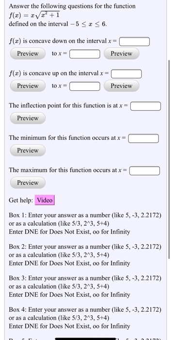 Answer the following questions for the function f(x) | Chegg.com