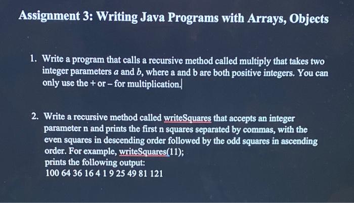 Solved Please use java and kindly use comments and also make | Chegg.com