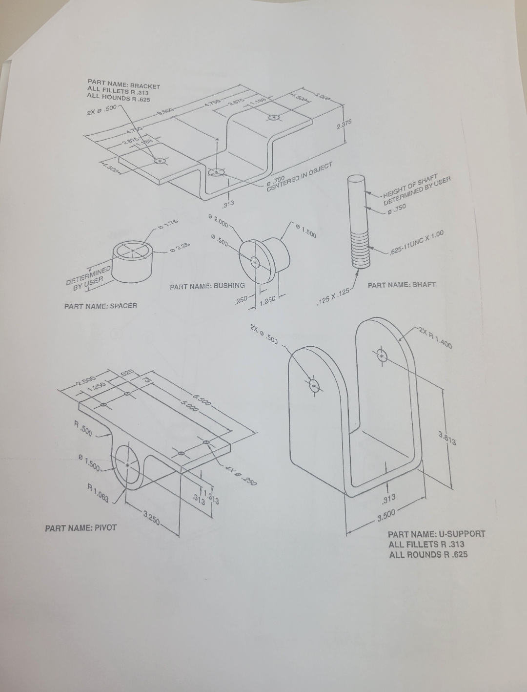 Partas Drawing Solved Assembly drawing. draw each parts, show all step. and | Chegg.com