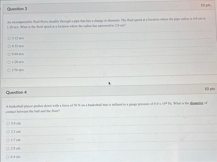 Solved An incompressible fluid flows steadily through a pipe | Chegg.com