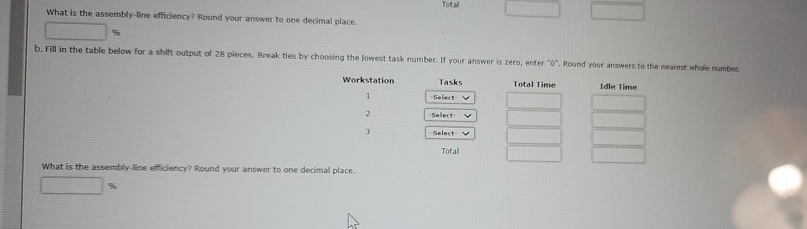 Solved Balance the assembly line shown below for (a) a shift | Chegg.com