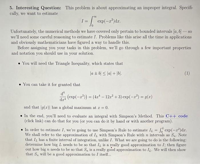 Solved 5. Interesting Question: This problem is about | Chegg.com
