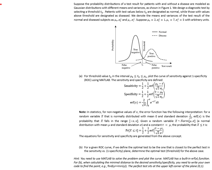 Solved Suppose the probability distributions of a test | Chegg.com