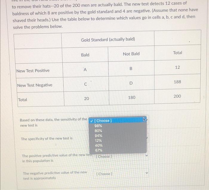 Solved Use the following information to solve the matching | Chegg.com