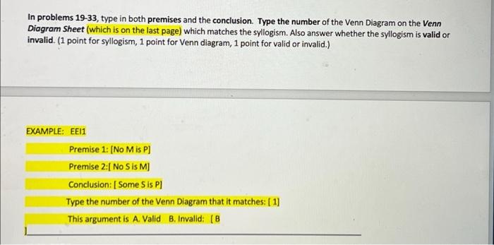 Solved 19-21. EAE-1 Premise 1: [ ] Premise 2:[ ] Conclusion: | Chegg.com