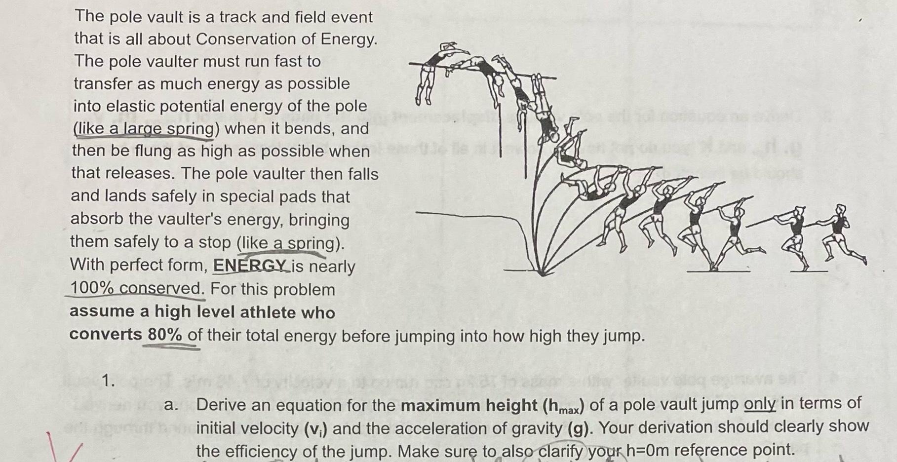 Solved The pole vault is a track and field event that is all