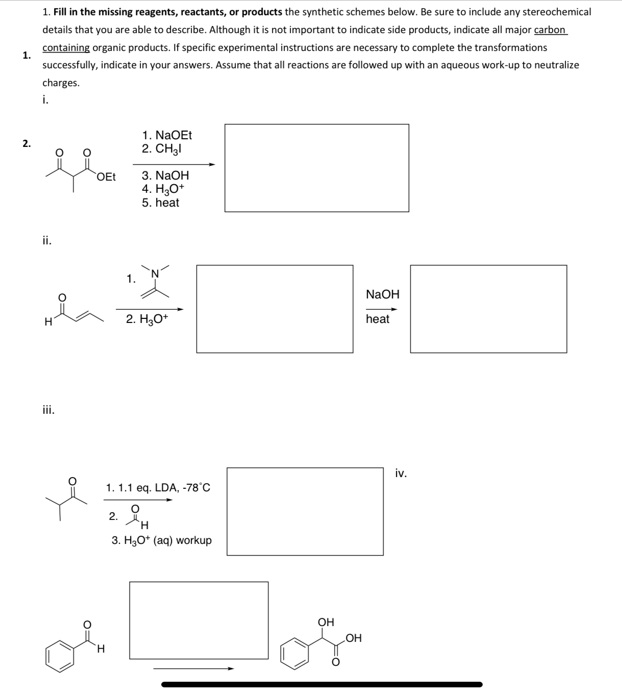 Solved Fill In The Missing Reagents, Reactants, Or Products | Chegg.com