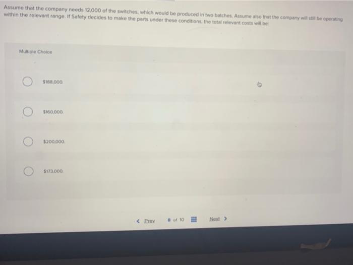 Solved Safety Products currently outsources an electrical