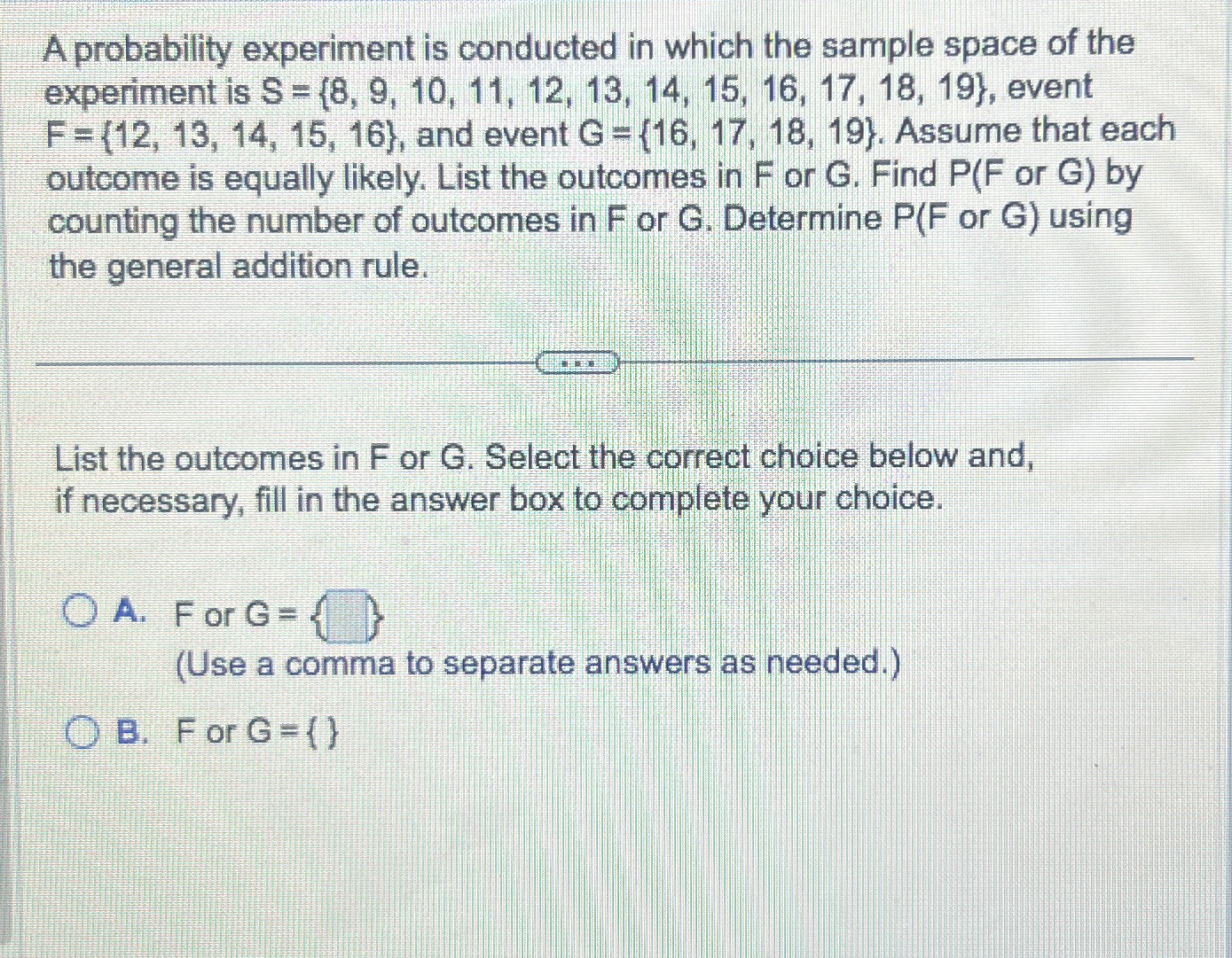 Solved A probability experiment is conducted in which the | Chegg.com