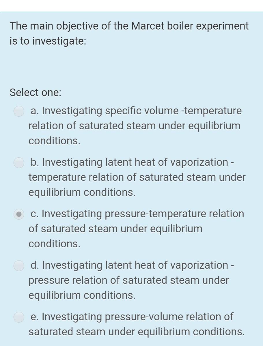 objective of marcet boiler experiment