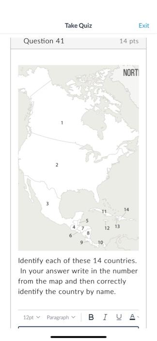 Identify each of these 14 countries. In your answer | Chegg.com