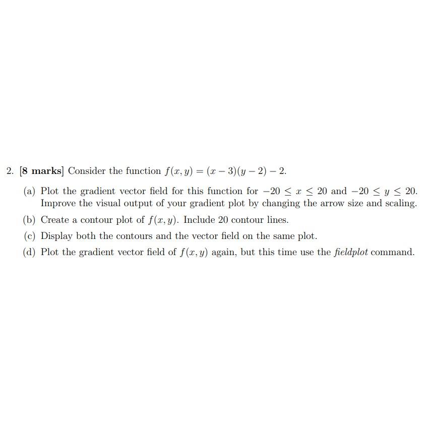 Solved [8 ﻿marks] ﻿Consider the function | Chegg.com
