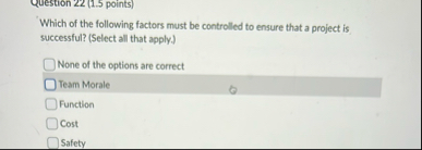 Solved Question 22 (1.5 ﻿points)Which of the following | Chegg.com