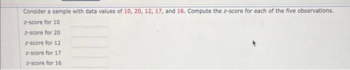 Solved Consider a sample with data values of 10,20,12,17, | Chegg.com